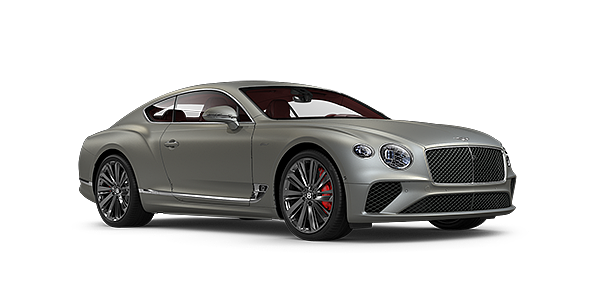 Bentley Brussels Bentley GT Speed coupe in Extreme Silver paint front 34